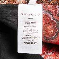 Sandro Brown Paisley Jacquard Shorts L