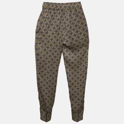 Sandro Multicolor Printed Satin Straight Leg Dany Trousers S