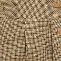 Sandro Brown Houndstooth Pleated Mini Skirt S