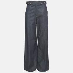 Sandro Navy Blue Denim Wide Leg Jeans S Waist 28"