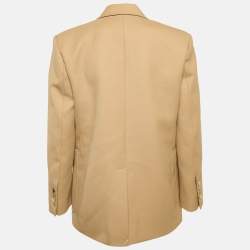 Sandro Beige Wool Drill Single Breasted Blazer S