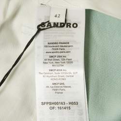 Pre Owned Sandro Green Cotton Pleated Shorts XL