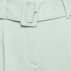 Pre Owned Sandro Green Cotton Pleated Shorts XL