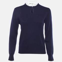 Sandro Marine Blue Wool & Cashmere Isaure Sweater XS