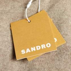 Pre Owned Sandro Beige Wool & Cashmere Isaure Sweater S