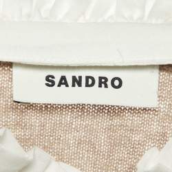 Pre Owned Sandro Beige Wool & Cashmere Isaure Sweater S