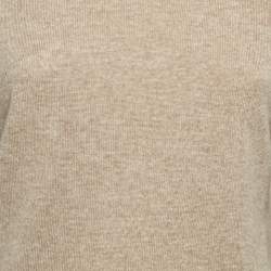 Pre Owned Sandro Beige Wool & Cashmere Isaure Sweater S