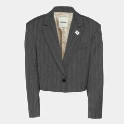 Sandro Grey Virgin Wool Blend Blazer S