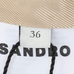 Pre Owned Sandro Grey Virgin Wool Blend Blazer S