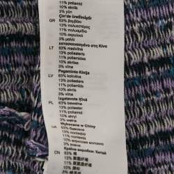 Pre Owned Sandro Purple Tweed Double Breasted Mini Dress M