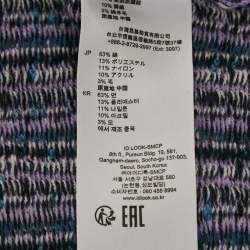 Pre Owned Sandro Purple Tweed Double Breasted Mini Dress M