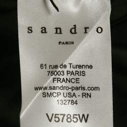 Pre Owned Sandro Black Wool Teddy Blouson XL