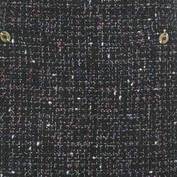 Pre Owned Sandro Black Lurex Tweed Frill Trim Mini Skirt S