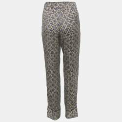 Pre Owned Sandro Multicolor Floral Print Satin Danny Trousers M