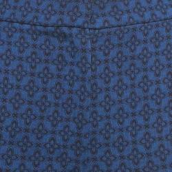 Pre Owned Sandro Blue Jacquard Amparo Pants S