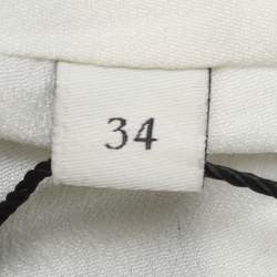 Pre Owned Sandro Cream/Blue Tweed Mini Dress S