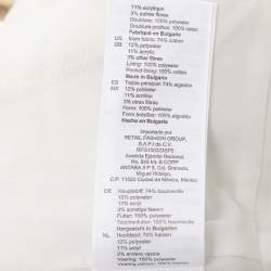 Pre Owned Sandro Cream/Blue Tweed Mini Dress S