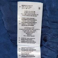 مملوكة مسبقًا Sandro Navy Blue Polka Dot Crepe Mini Dress S