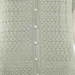 Pre Owned فستان ساندرو أخضر لوركس محبوك متوسط الحجم