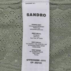 Pre Owned فستان ساندرو أخضر لوركس محبوك متوسط الحجم