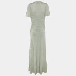 Pre Owned فستان ساندرو أخضر لوركس محبوك متوسط الحجم