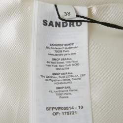 مملوكة مسبقًا بليزر ساندرو أبيض مزيج كتان أليسا مقاس متوسط