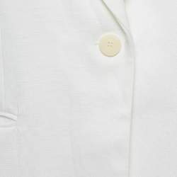 مملوكة مسبقًا بليزر ساندرو أبيض مزيج كتان أليسا مقاس متوسط