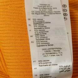 مملوكة مسبقًا فستان ساندرو أصفر خردلي محبوك متوسط بطول ميدي صغير الحجم