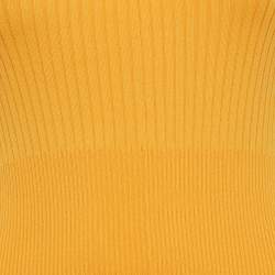 مملوكة مسبقًا فستان ساندرو أصفر خردلي محبوك متوسط بطول ميدي صغير الحجم