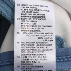 مملوكة مسبقًا فستان ساندرو أزرق فيسكوز بكشكشة قصير صغير الحجم