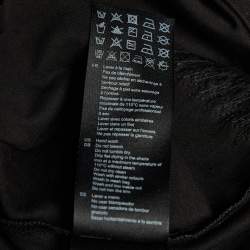 Pre Owned Sandro Black Cotton Rhinestone Embellished Larry Crop Top M