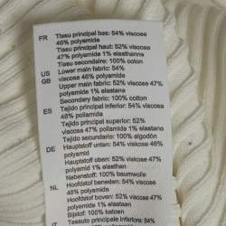 مملوكة مسبقًا فستان ساندرو أبيض محبوك بحافة دنيم أليسيا متوسط الحجم