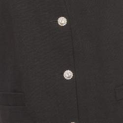 Pre Owned Sandro Black Wool and Silk Blend Waistcoat S