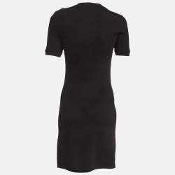مملوكة مسبقًا Sandro Black Rib Knit Loise Short Dress M