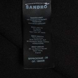 مملوكة مسبقًا Sandro Black Rib Knit Loise Short Dress M