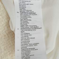 Pre Owned Sandro White Tweed Molly Mini Dress L