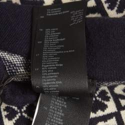 Pre Owned Sandro Navy Blue Monogram Flared Felicie Mini Skirt 