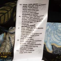 Pre Owned Sandro Black Floral Printed Crepe Mini Dress M