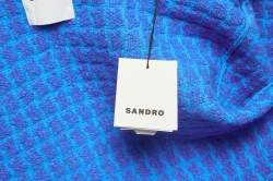 Sandro Blue Checked Tweed Blazer and Skirt Set M/S