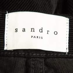 Sandro Black Corduroy Spector Trousers M Waist 29"