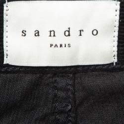 Sandro Black Corduroy Spector Trousers M Waist 29"