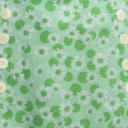 Sandro Green Ashley Floral Print Linen Blend Midi Dress S