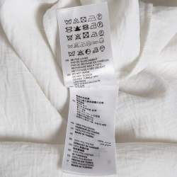Pre Owned Sandro White Gauze Long Sleeve Top S