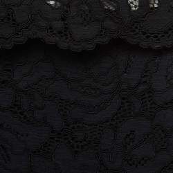 Sandro Black Lace Top & Skirt Set L