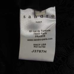 Sandro Black Lace Top & Skirt Set L