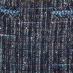Sandro Navy Blue Tweed Mini Skirt M