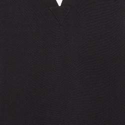 Pre Owned Sandro Black Black Crystal Embellished Crepe Tunic Dress L