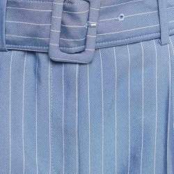 Sandro Blue Pinstripe Twill Blazer and Shorts (XL/L)