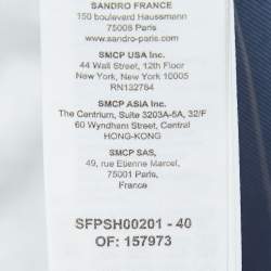 Sandro Blue Pinstripe Twill Blazer and Shorts (XL/L)