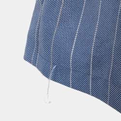 Sandro Blue Pinstripe Twill Blazer and Shorts (XL/L)